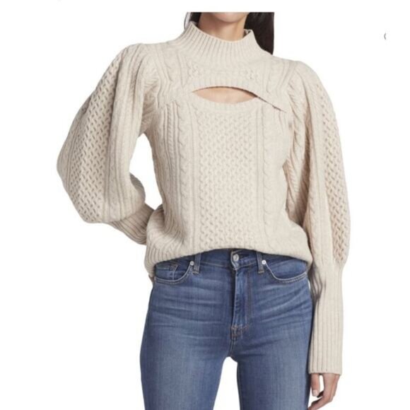 SEA New York juliette cable knit sweater XS - Picture 1 of 7
